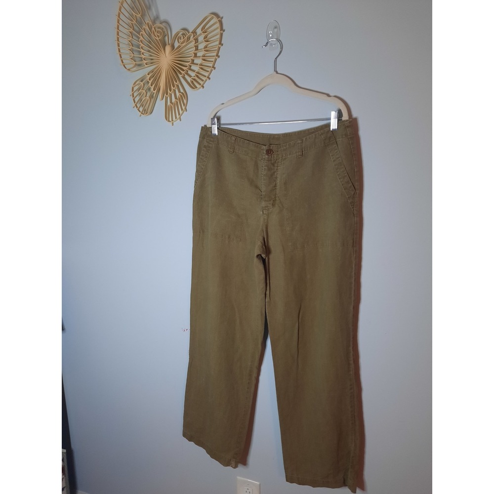 VNTG Sz 14 Patagonia Olive‎ Green Boot Cut High-waisted Pants, Hiking, Womens